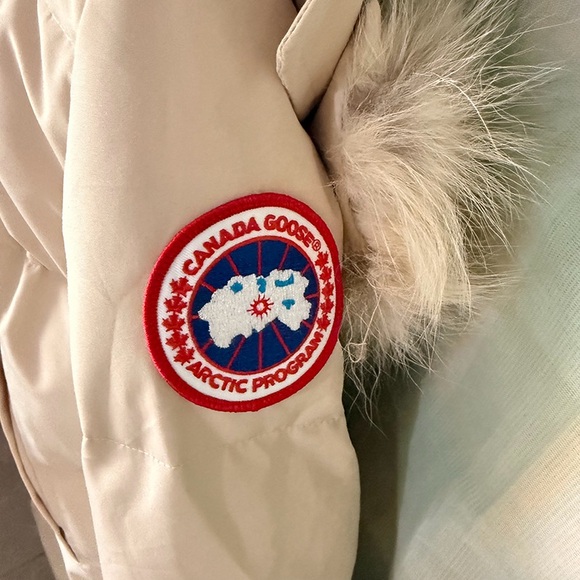 Canada Goose Off-White Long Down Jacket - Picture 10 of 15